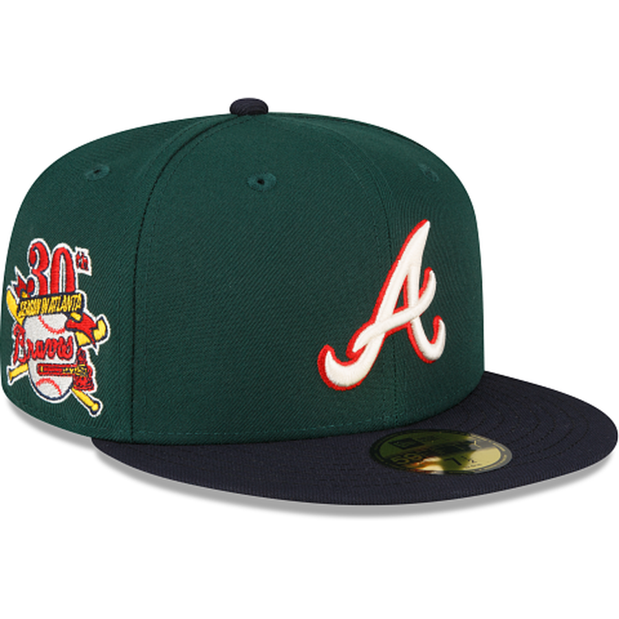 New Era MLB Atlanta Braves 59FIFTY Fitted Cap, 7-5/8, Baseball