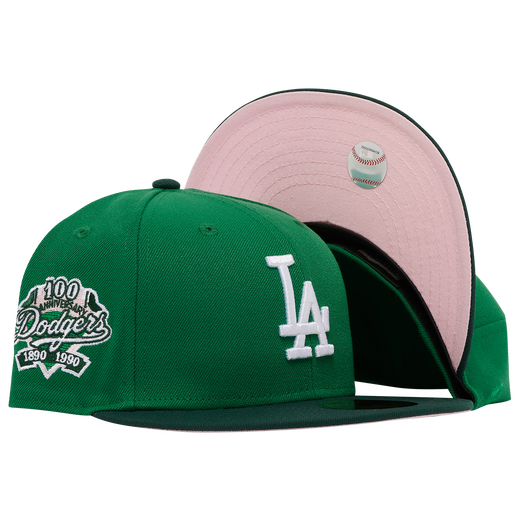 EXCLUSIVE NEW ERA 59FIFTY MLB LOS ANGELES DODGERS 50TH ANNIVERSARY TWO TONE  / KELLY GREEN UV FITTED CAP