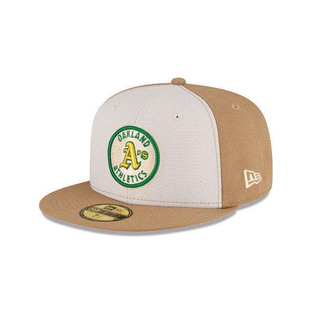 New Era Just Caps Khaki Oakland Athletics 2023 59FIFTY Fitted Hat