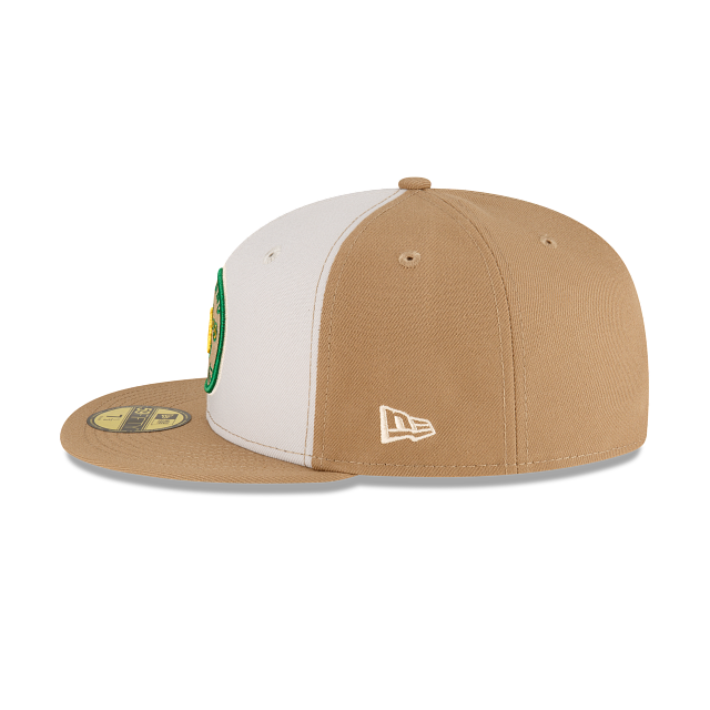 New Era Just Caps Khaki Oakland Athletics 2023 59FIFTY Fitted Hat