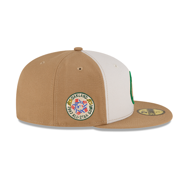 New Era Just Caps Khaki Oakland Athletics 2023 59FIFTY Fitted Hat