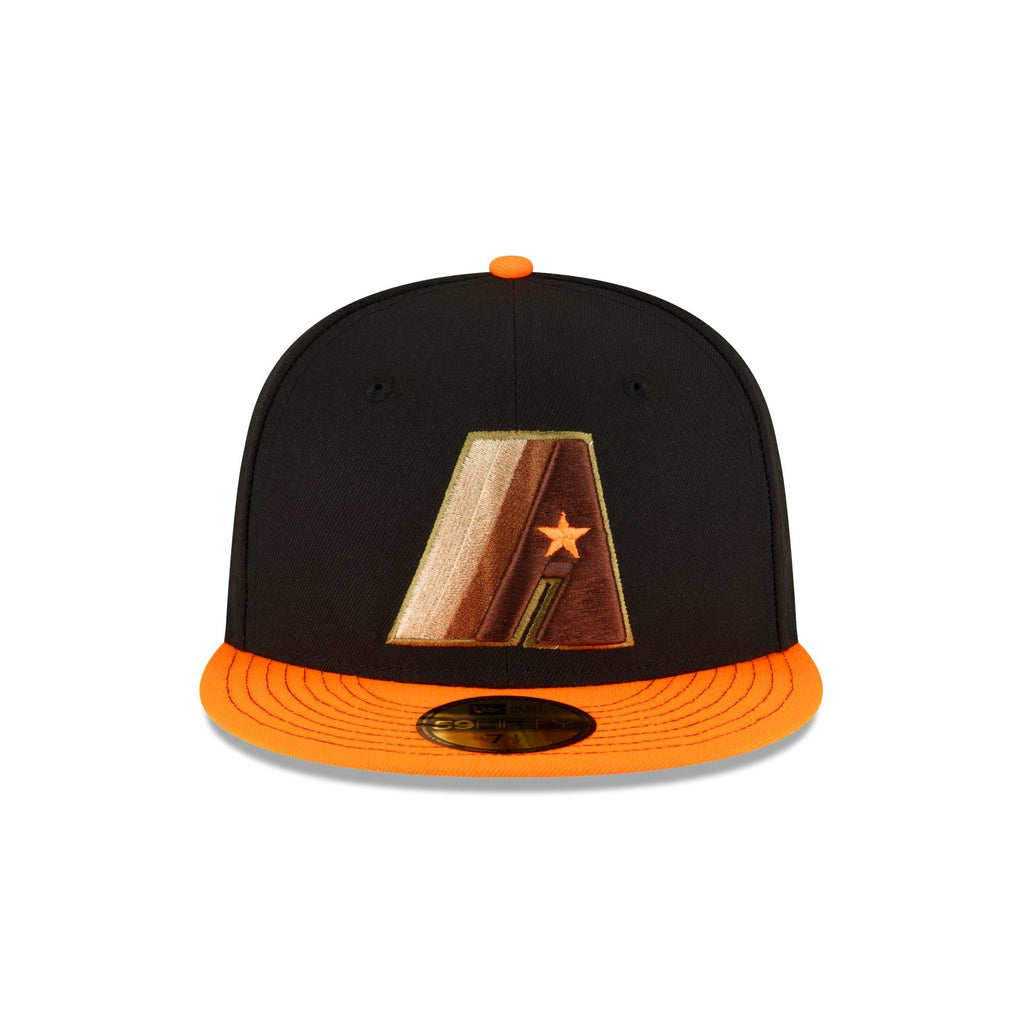 Off White Houston Astros Forest Green Visor Gray Bottom Astros Baseball Side Patch New Era 59FIFTY Fitted 75/8