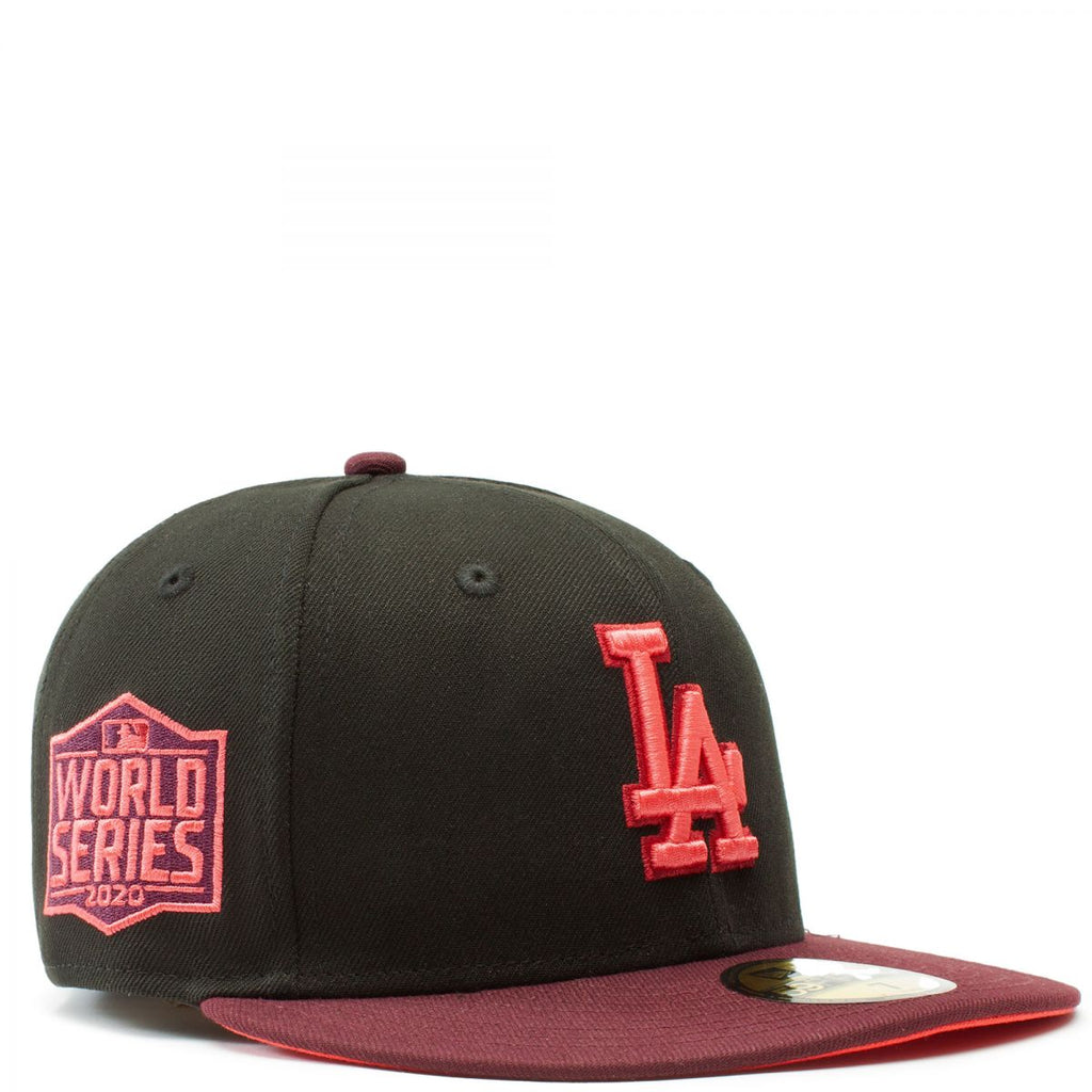 New Era Los Angeles Dodgers Black/Maroon 2020 World Series 59FIFTY Fitted Hat