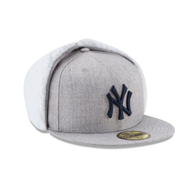 New Era New York Yankees Heather Grey Dogear 59FIFTY Fitted Hat