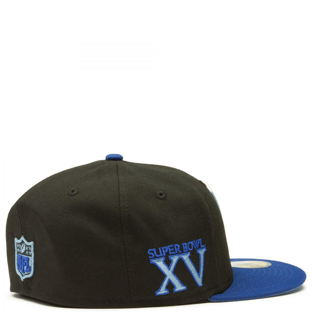 New Era Las Vegas Raiders Black/Royal Super Bowl XV 59FIFTY Fitted Hat