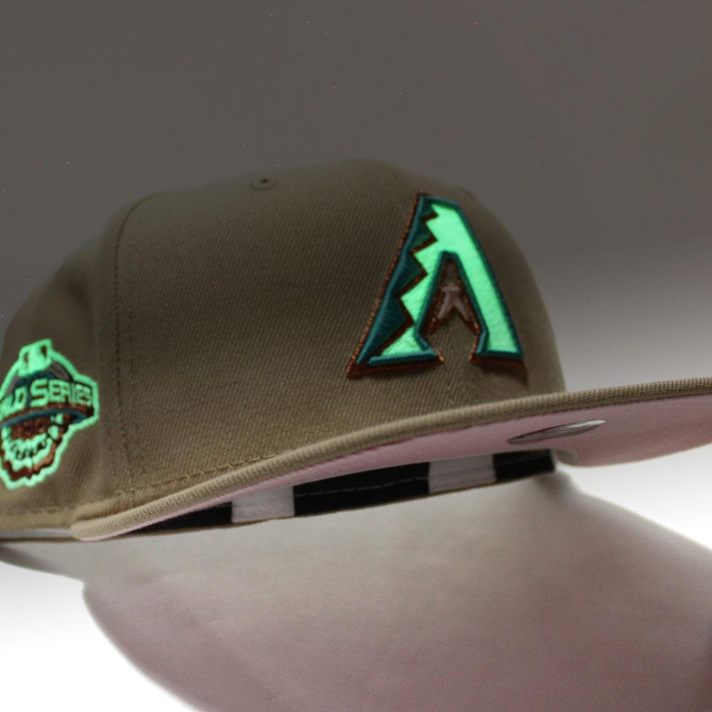 New Era Arizona Diamondbacks 2001 World Series Tan 59Fifty Fitted Hat (Glow in the Dark)