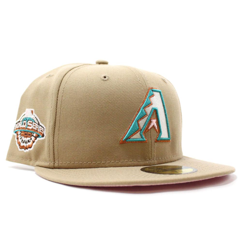 New Era Arizona Diamondbacks 2001 World Series Tan 59Fifty Fitted Hat (Glow in the Dark)