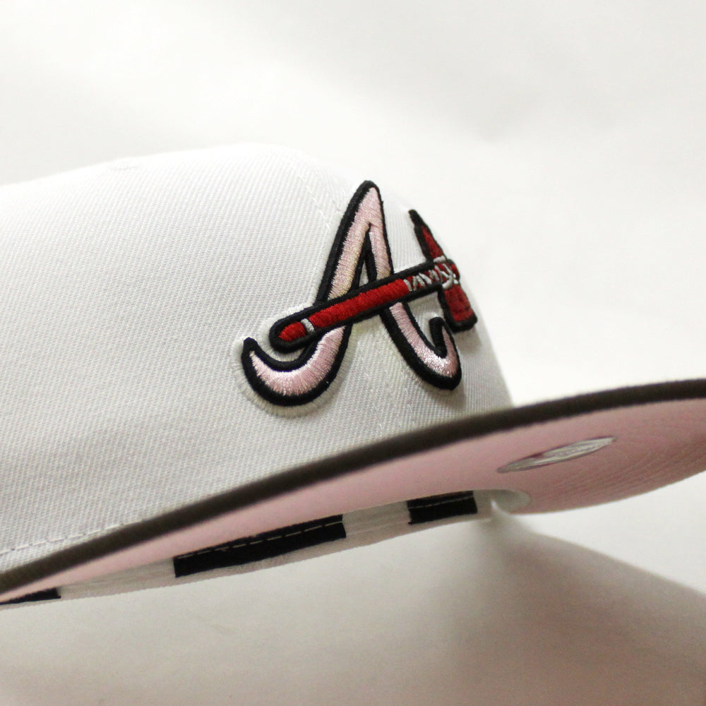 New Era Atlanta Braves White/Brown/Pink Turner Field Final Season 59FIFTY Fitted Hat