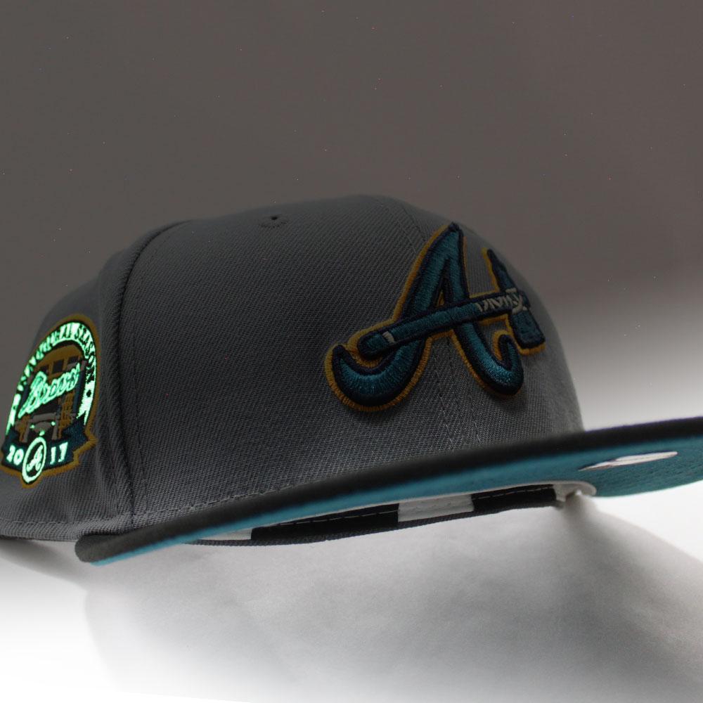 New Era Atlanta Braves 2017 Inaugural Season 59FIFTY Fitted Hat Turquoise Under Brim