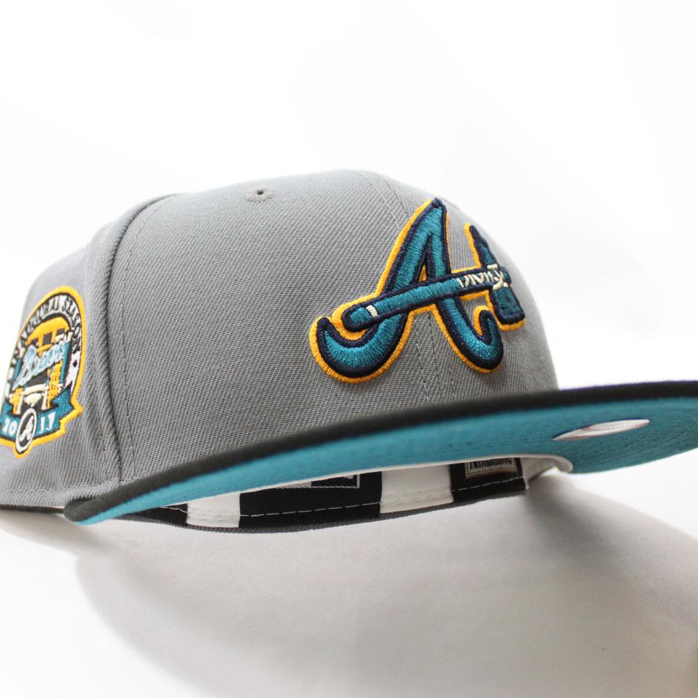 New Era Atlanta Braves 2017 Inaugural Season 59FIFTY Fitted Hat Turquoise Under Brim