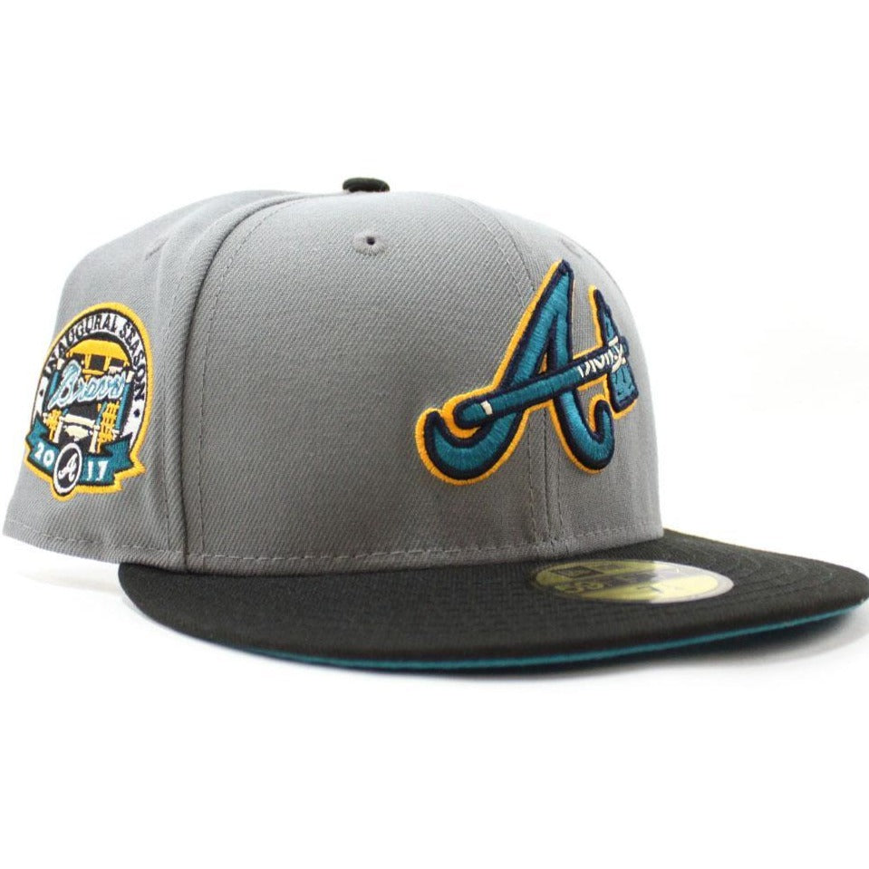 New Era Atlanta Braves 2017 Inaugural Season 59FIFTY Fitted Hat Turquoise Under Brim