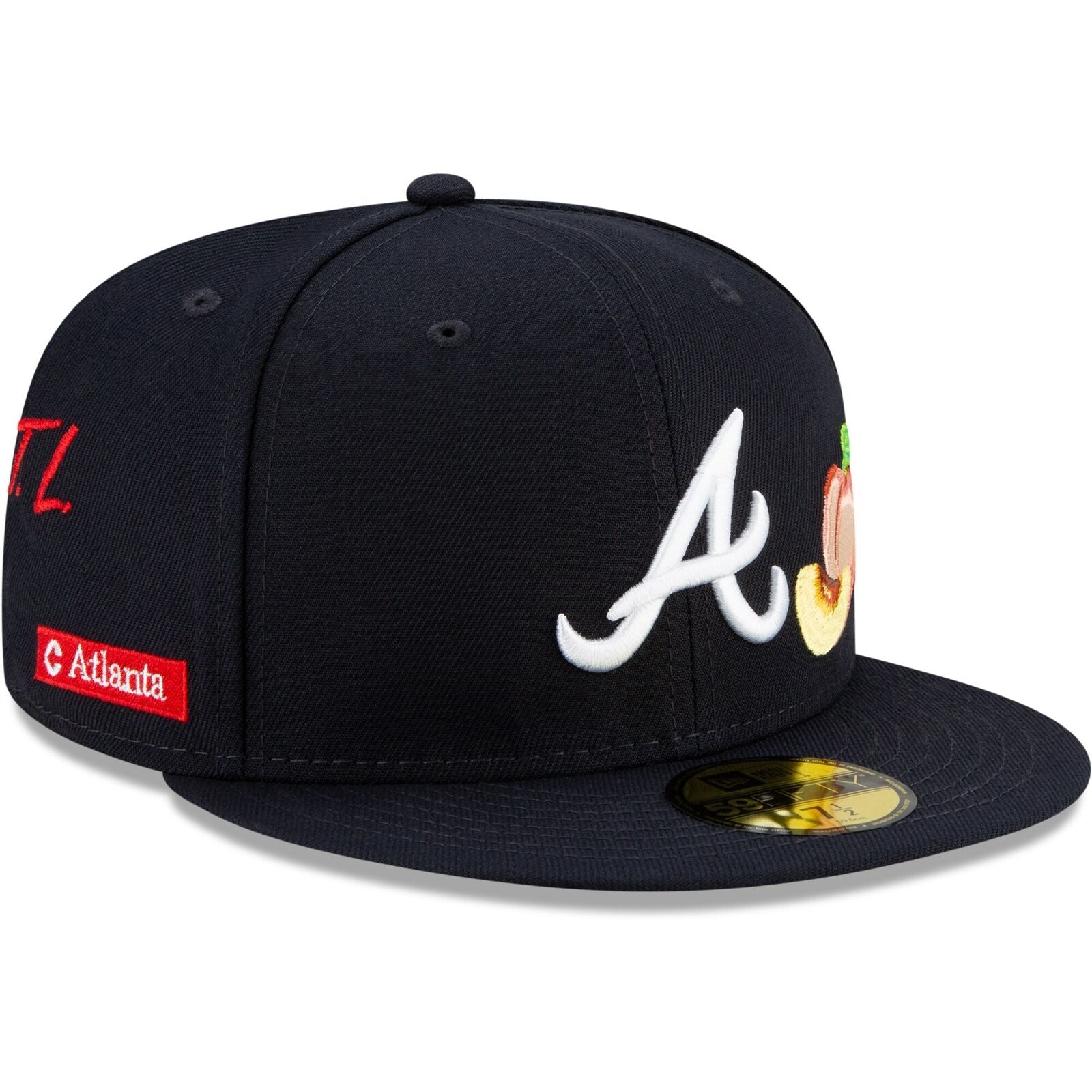 Official New Era Atlanta Braves MLB Peach 59FIFTY Fitted Cap