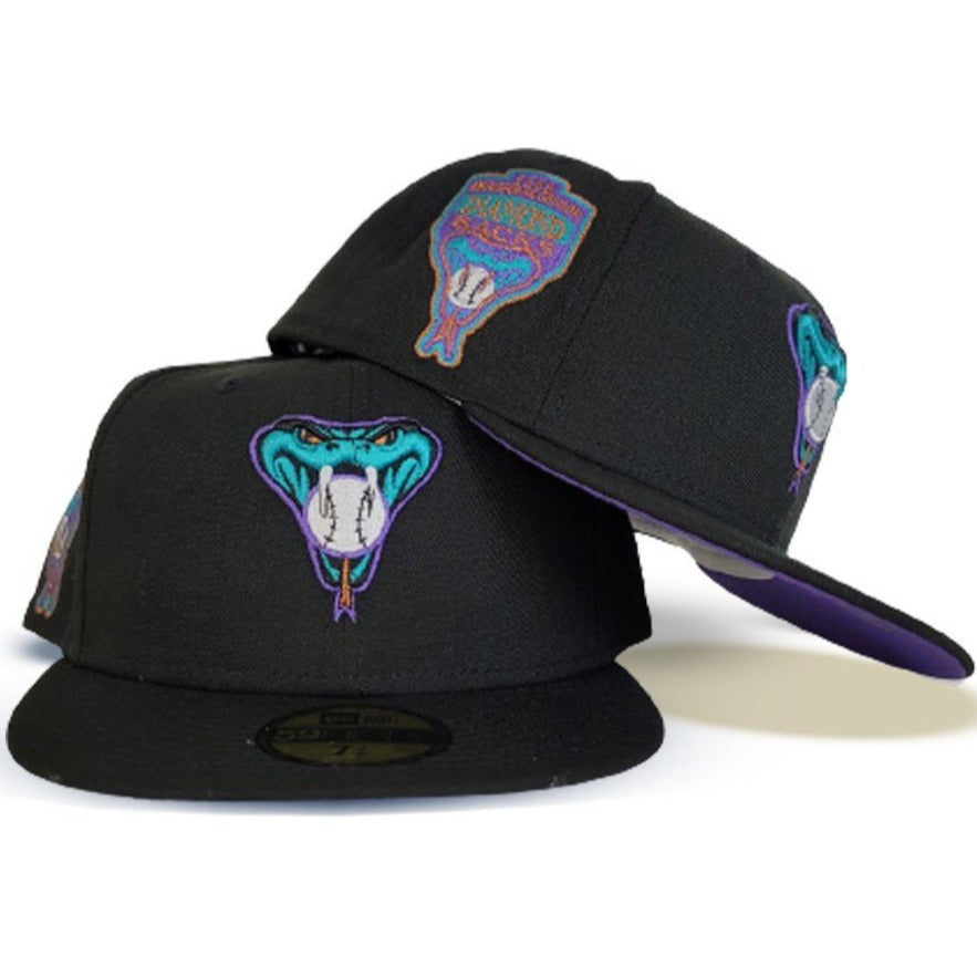 New Era Black Arizona Diamondbacks Purple Bottom 1998 Inaugural Season 59Fifty Fitted