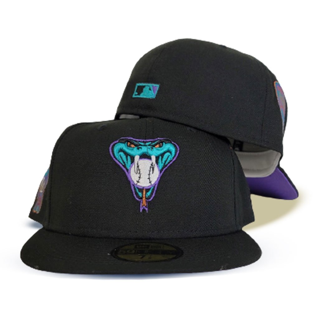 New Era Black Arizona Diamondbacks Purple Bottom 1998 Inaugural Season 59Fifty Fitted