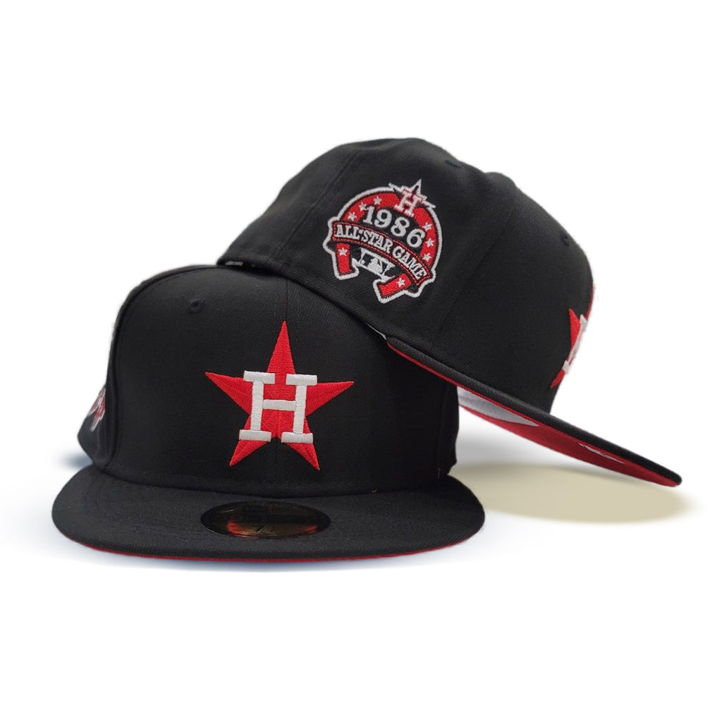 New Era Houston Astros Black 1986 All-Star Game Side Red Under Brim 59