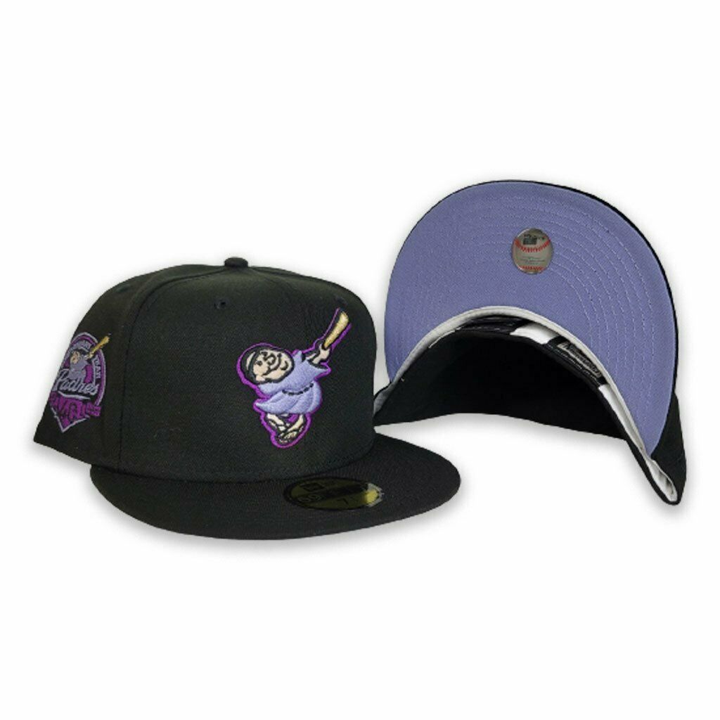 New Era San Diego Padres Black/Purple 40th Anniversary Lavender Undervisor 59FIFTY Fitted Hat