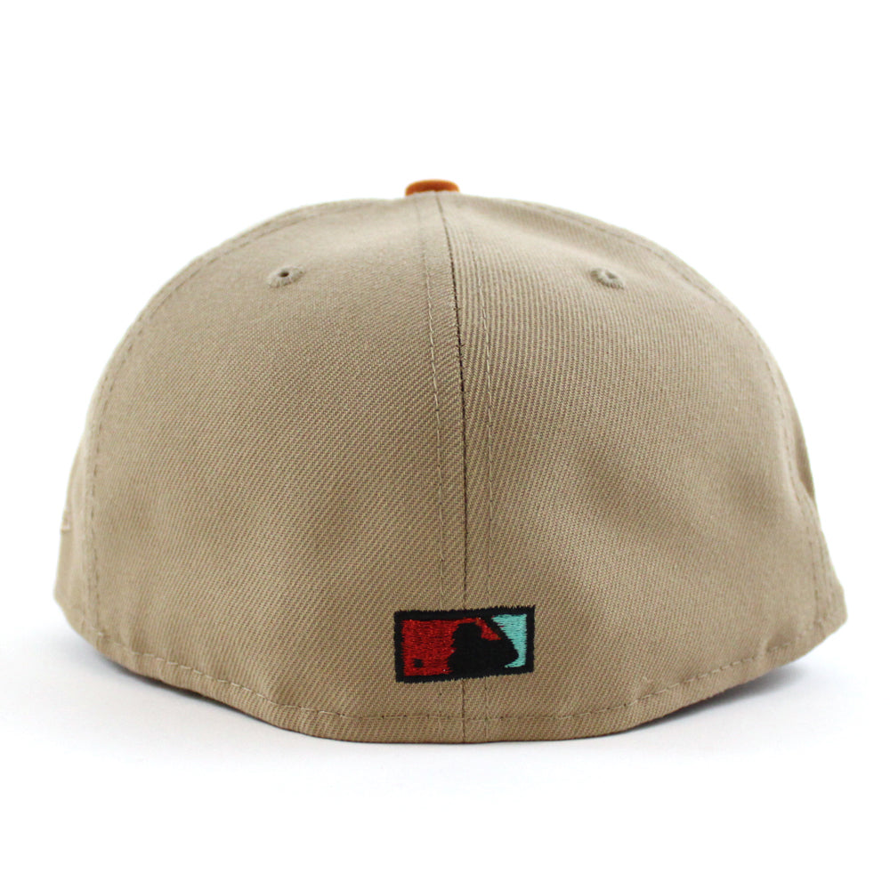 New Era California Angels Khaki/Orange 35th Anniversary 59FIFTY Fitted Hat