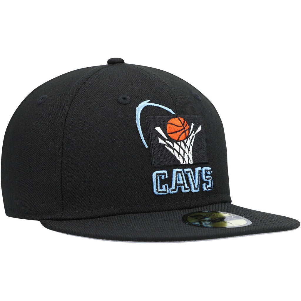 New Era Black Cleveland Cavaliers Hardwood Classics Collection 59FIFTY Fitted Hat