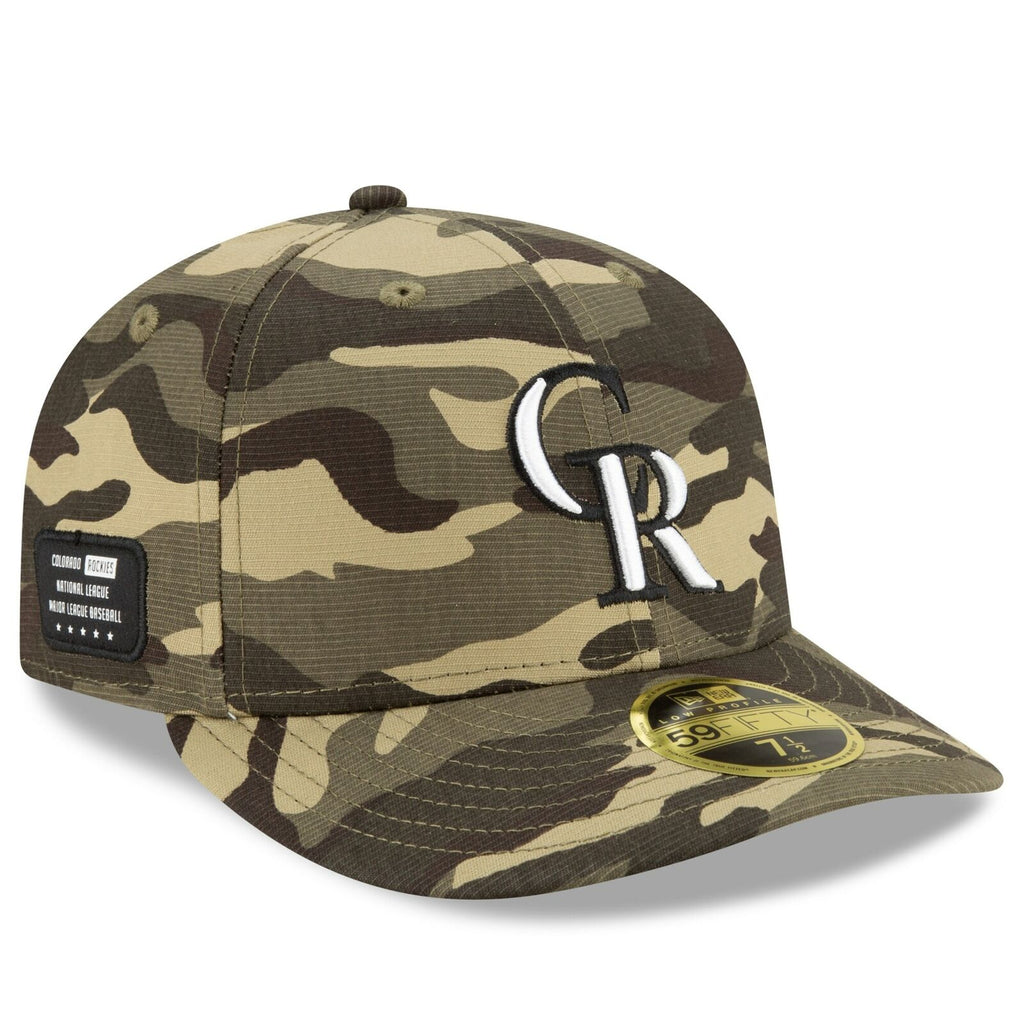 New Era Colorado Rockies 2021 Camo Armed Forces Day On-Field Low Profile 59FIFTY Fitted Hat