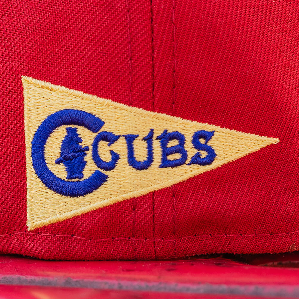 New Era Chicago Cubs Pinot Red 1908 World Series Lava Undervisor 59FIFTY Fitted Hat