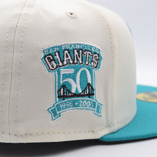 New Era San Francisco Giants 50th Anniversary Chrome/Teal 59FIFTY Fitted Hat