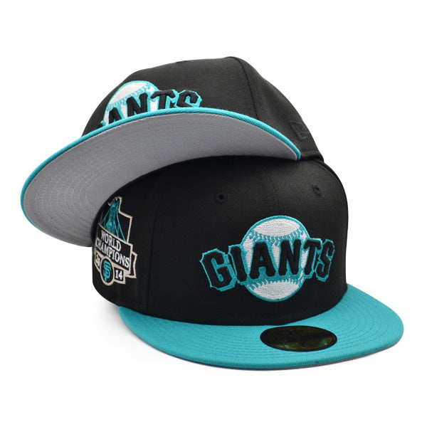 New Era San Francisco Giants Black/Teal 2014 World Champions 59FIFTY Fitted Hat