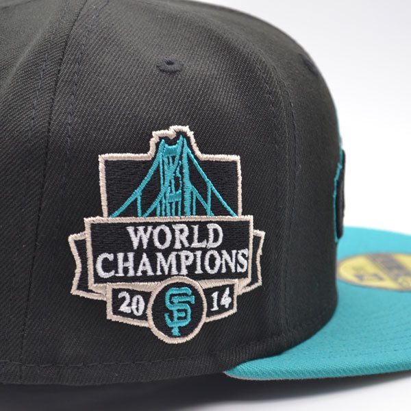 New Era San Francisco Giants Black/Teal 2014 World Champions 59FIFTY Fitted Hat