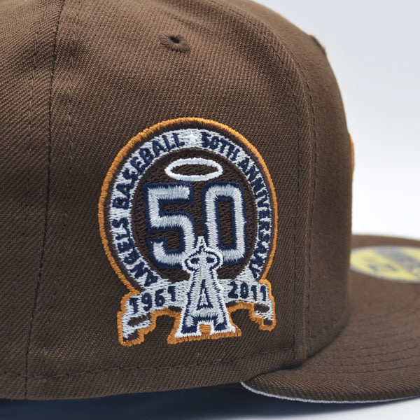 New Era Anaheim Angels Walnut/Silver 50th Anniversary 59FIFTY Fitted Hat