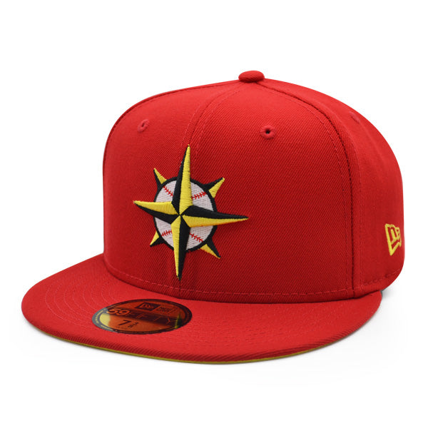 New Era Seattle Mariners Red/Yellow 30th Anniversary Yellow Bottom 59FIFTY Fitted Hat