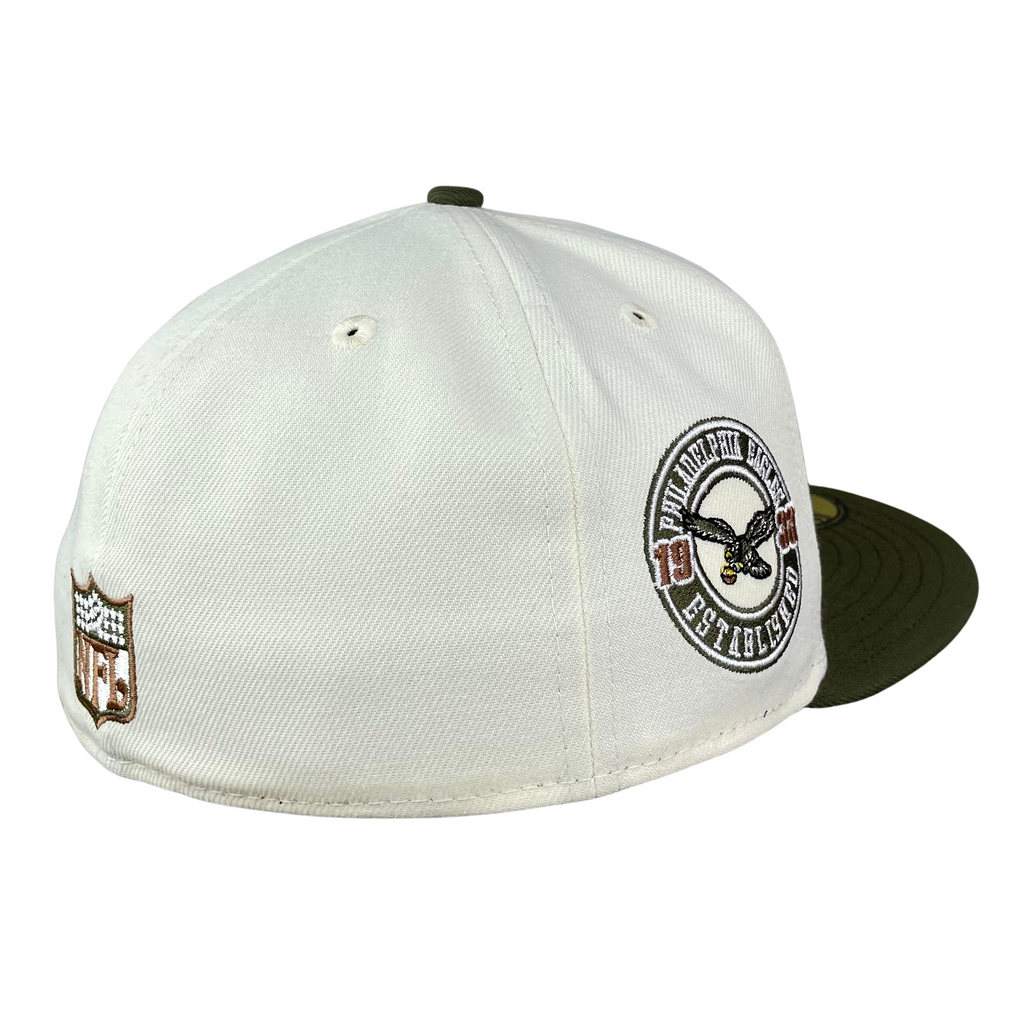 New Era Philadelphia Eagles Chrome/Olive  Established 1933 59FIFTY Fitted Hat