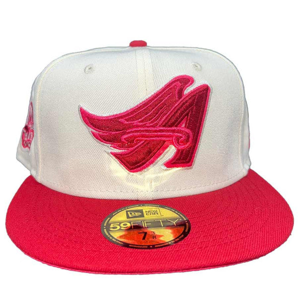 New Era Anaheim Angels Chrome Two Tone 40th Season Hot Pink UV 59FIFTY Fitted Hat