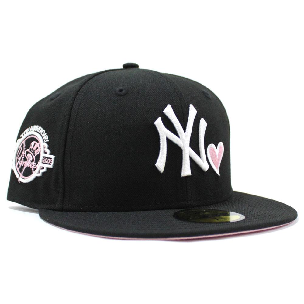 Heart Love Black/Pink Yankees New 59FIF Anniversary Era New York 100th