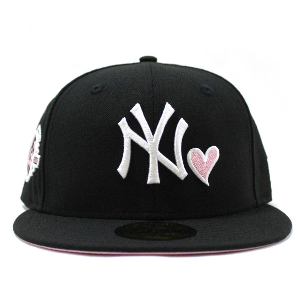 New Era New Black/Pink Love York 59FIF 100th Yankees Anniversary Heart