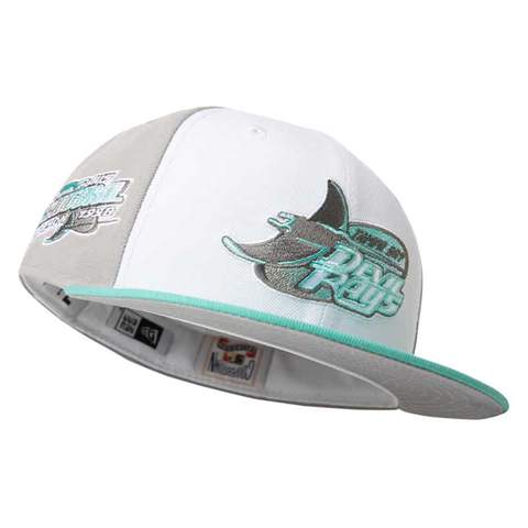 Tampa Bay Devil Rays Lavender Purple 1998 Inaugural Season Side Patch Gray  UV 59FIFTY Fitted Hat