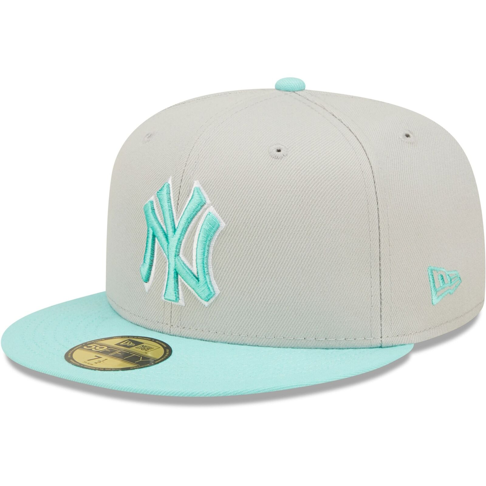 New Era New York Knicks Side 59Fifty Men's Fitted Hat Blue-Green Botto