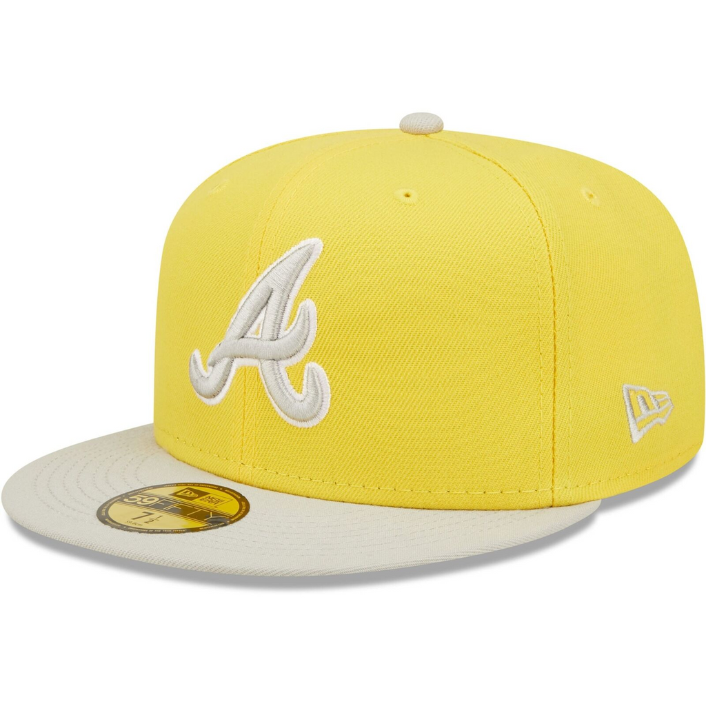 New Era Yellow/Gray Atlanta Braves Spring Color Pack Two-Tone 59FIFTY Fitted Hat