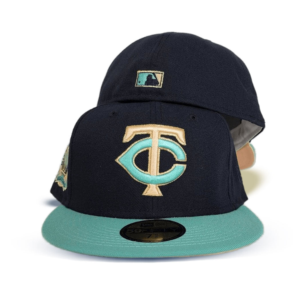 New Era Minnesota Twins Navy/Mint 60th Anniversary 59FIFTY Fitted Hat