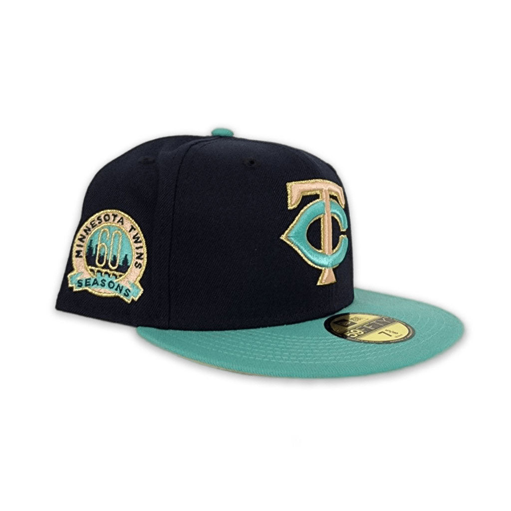 New Era Minnesota Twins Navy/Mint 60th Anniversary 59FIFTY Fitted Hat