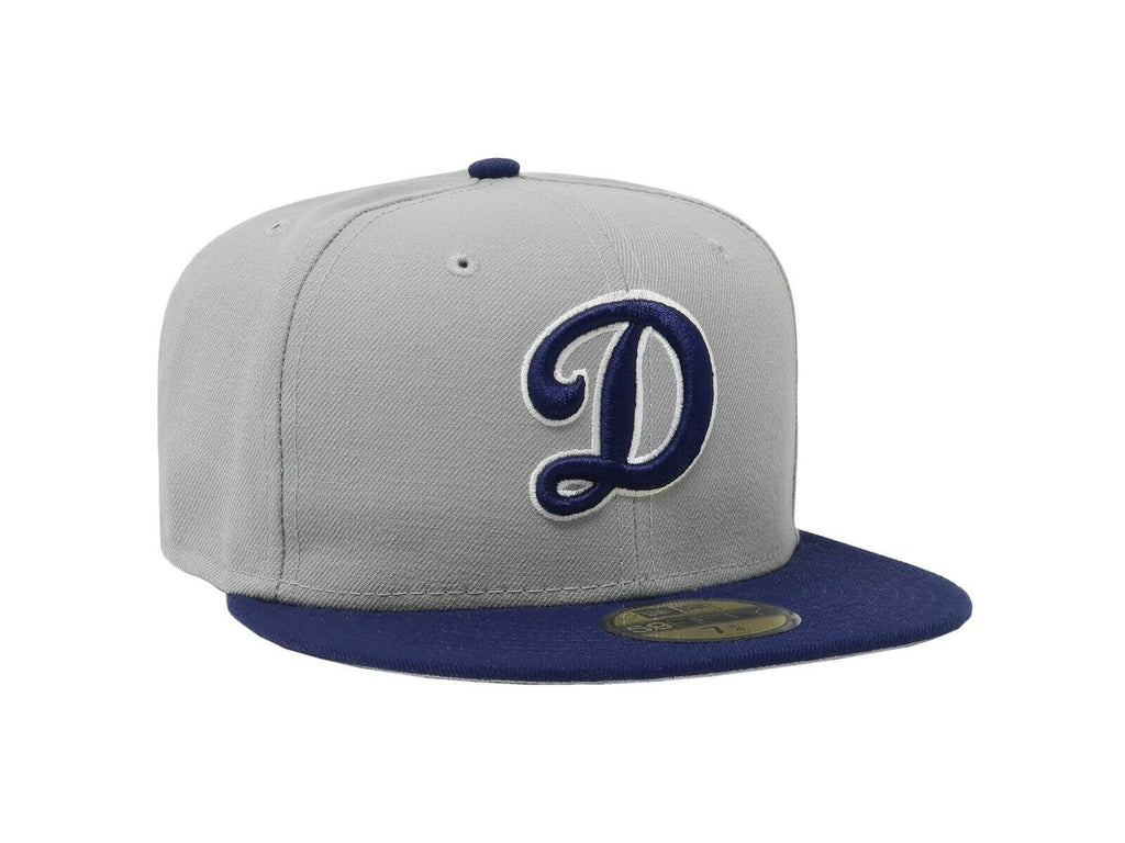 New Era Los Angeles Dodgers Light Grey & Navy Blue 59FIFTY Fitted Hat