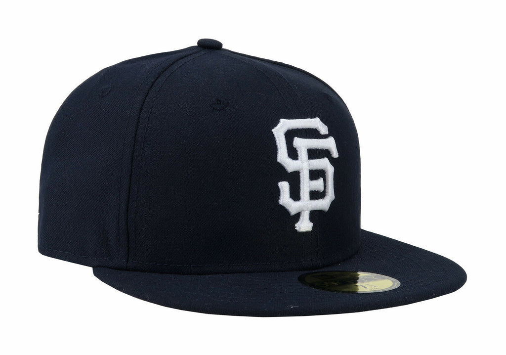 New Era San Francisco Giants Navy Blue 59FIFTY Fitted Hat / Grey Under Brim
