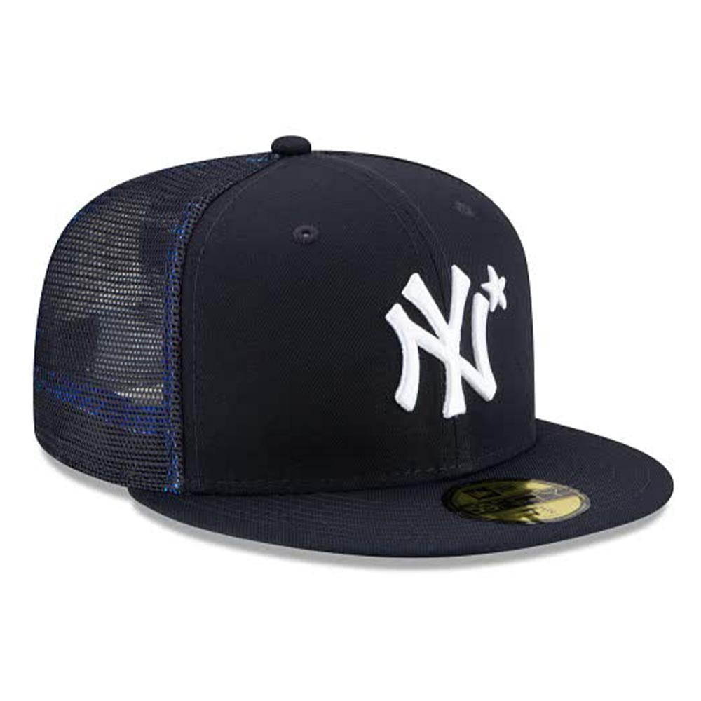 New Era New York Yankees Navy Mesh Back Palm Tree Undervisor 59FIFTY Fitted Hat