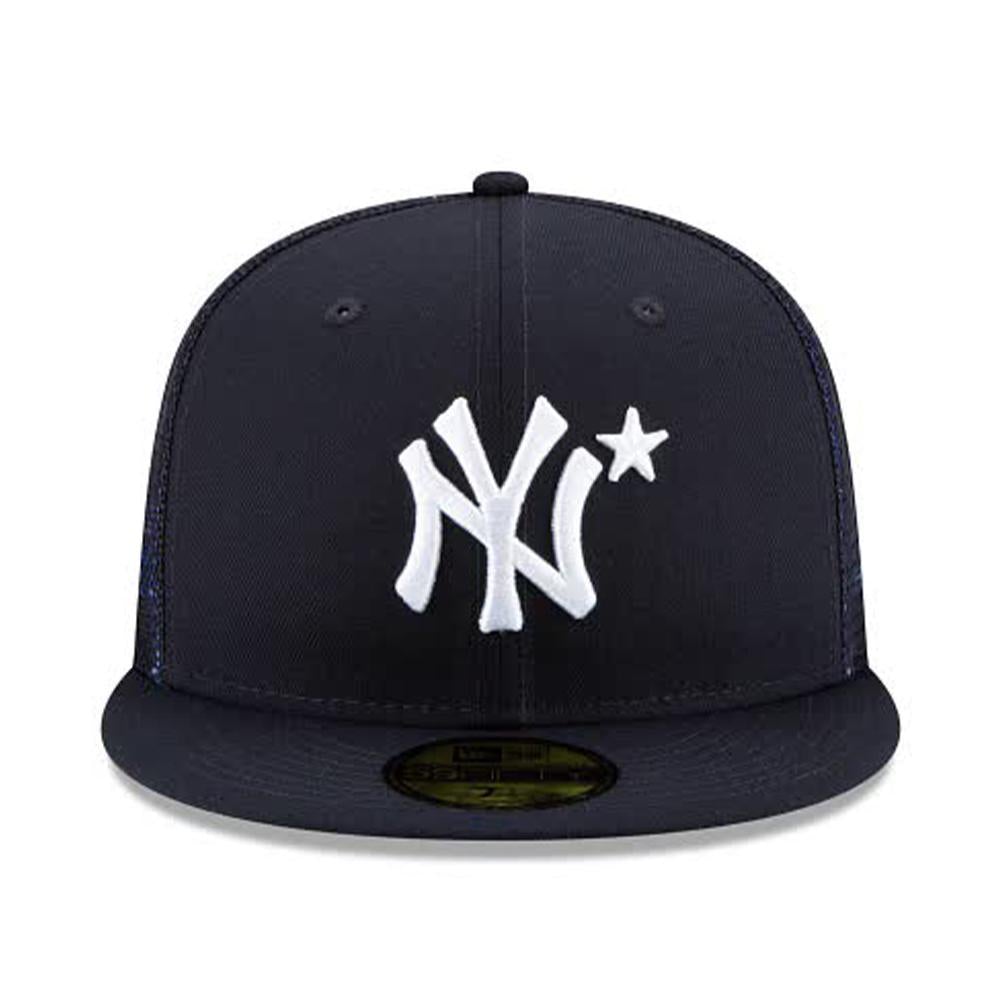 New Era New York Yankees Navy Mesh Back Palm Tree Undervisor 59FIFTY Fitted Hat