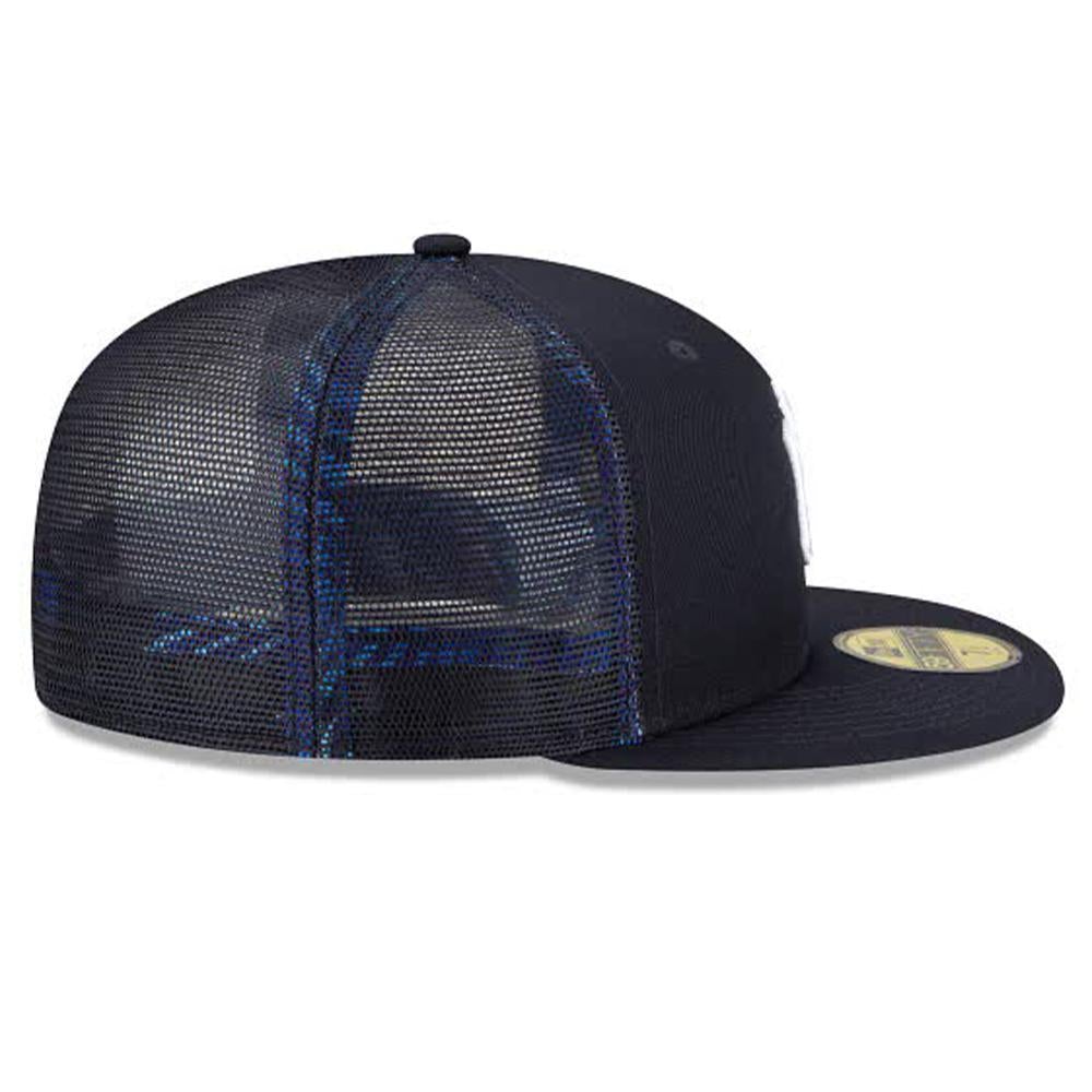 New Era New York Yankees Navy Mesh Back Palm Tree Undervisor 59FIFTY Fitted Hat