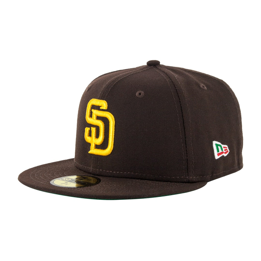 New Era San Diego Padres Brown Flag of Mexico Patch 59FIFTY Fitted Hat