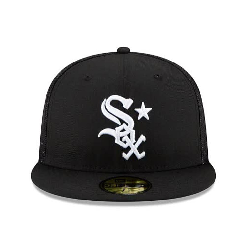 New Era Chicago White Sox Black Mesh Back Palm Tree Undervisor 59FIFTY Fitted Hat