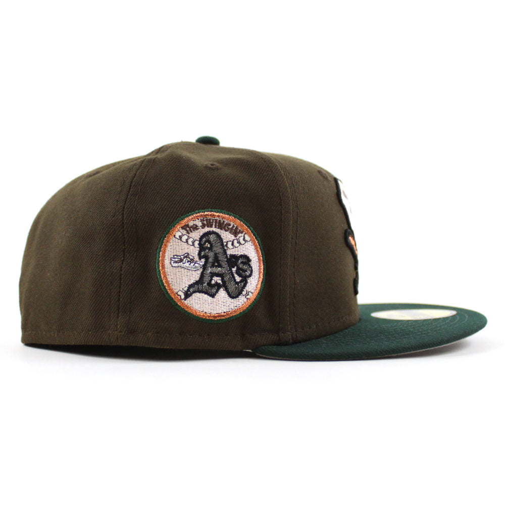 New Era Oakland Athletics Stomper Walnut/Green Swinging A's 59FIFTY Fitted Hat