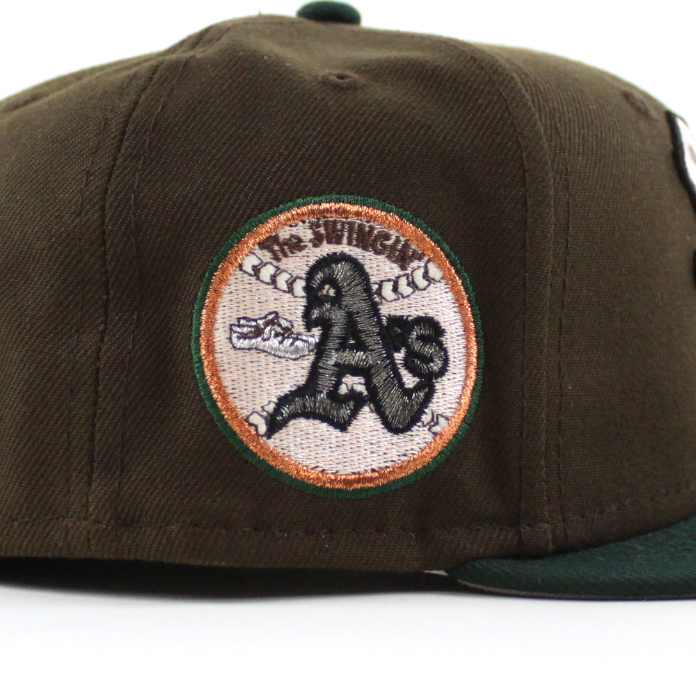 New Era Oakland Athletics Stomper Walnut/Green Swinging A's 59FIFTY Fitted Hat