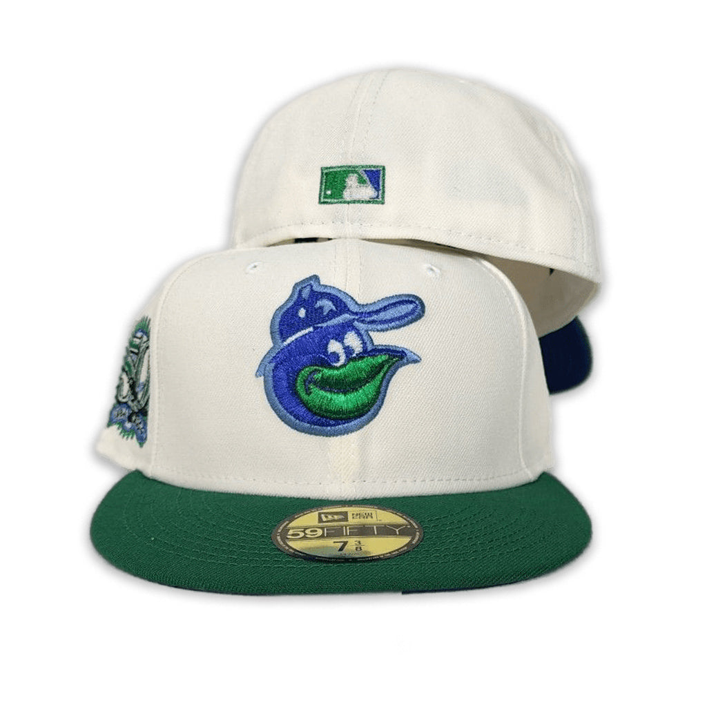 New Era Baltimore Orioles Off-White/Green/Royal Blue 50th Anniversary 59FIFTY Fitted Hat