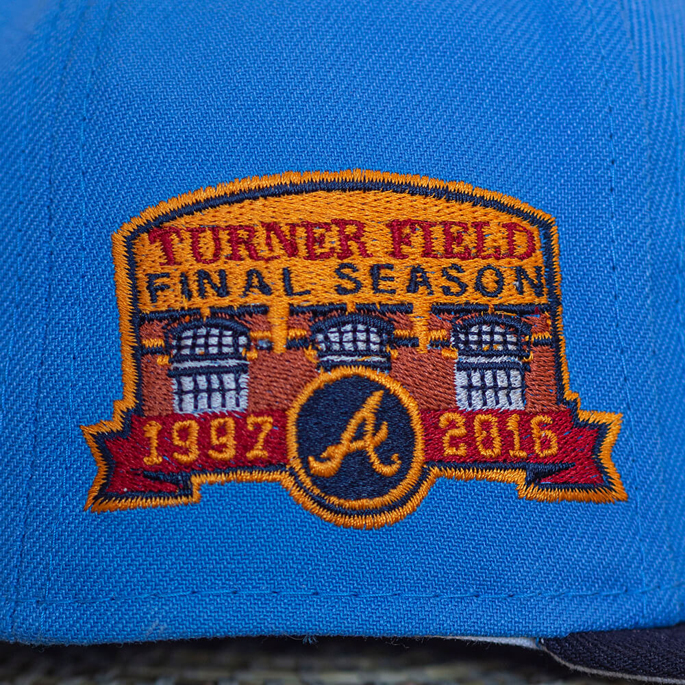 Atlanta Braves Black Turner Field Patch Blue UV New Era 59FIFTY