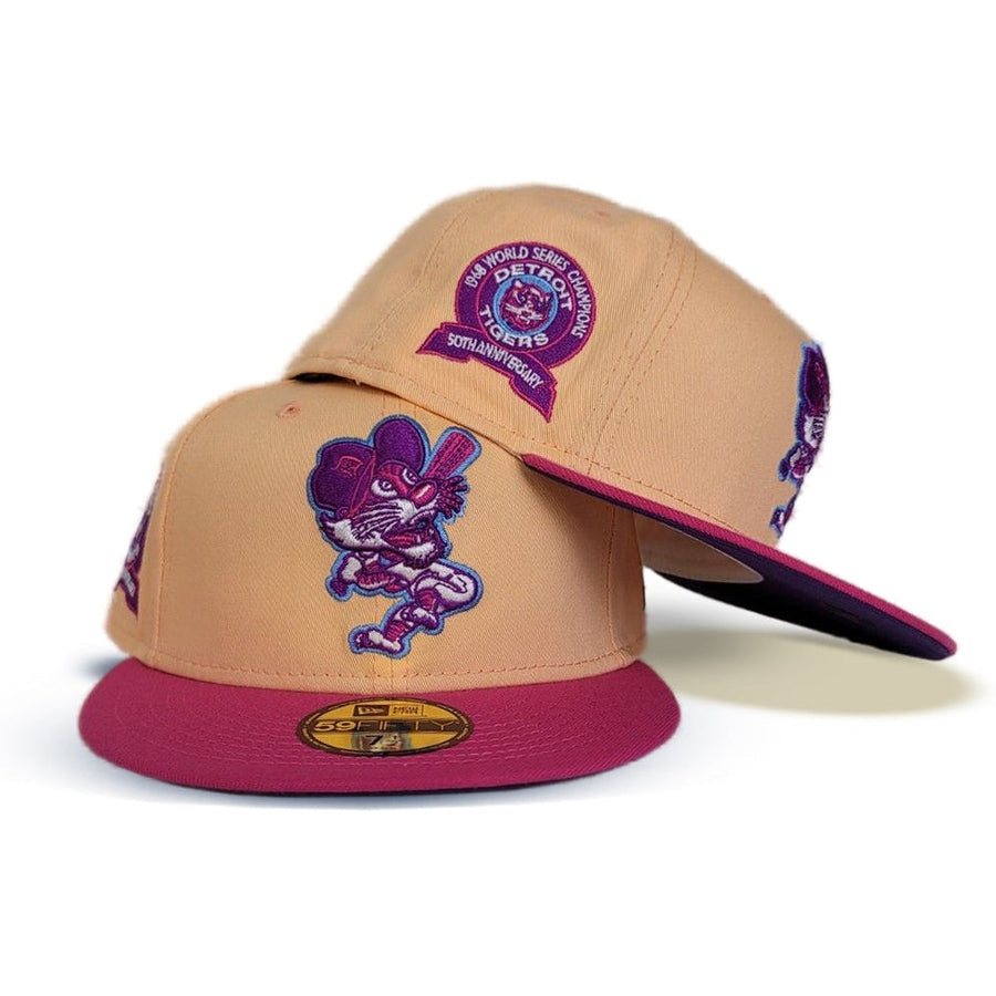 New Era Detroit Tigers Peach Fusion Pink 1968 World Champions 59FIFTY Fitted Hat